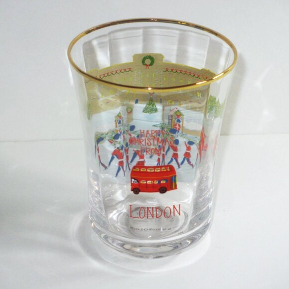 Anthropologie Holiday In The City Juice Glass London New 15 Oz. - Picture 7 of 7